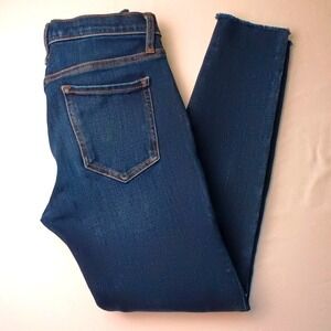 Banana Republic Womens Mid Rise Skinny Dark Wash Jeans Size 26/2 Classic Stretch